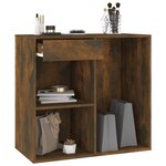 vidaXL Armoire cosmétique Chêne fumé 80x40x75 cm Bois d'ingénierie
