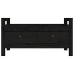 vidaXL Banc d'entrée Noir 80x40x43 cm Bois de pin massif