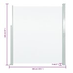 vidaXL Auvent latéral rétractable de patio 160x300 cm Crème