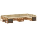 vidaXL Ensembles de canapés 11 pc Bois d'Acacia Massif