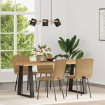 vidaXL Chaises à manger lot de 4 marron velours