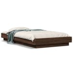 vidaXL Cadre de lit sans matelas chêne marron 90x200 cm