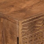 vidaXL Buffet noir 55x30x76 cm bois massif de manguier et fer