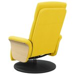 vidaXL Fauteuil inclinable de massage repose-pieds jaune clair tissu
