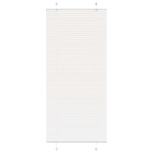 vidaXL Store plissé blanc 85x200 cm largeur du tissu 84 4 cm polyester