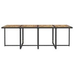 vidaXL Salon de jardin encastrable 13 Pièces Rotin et bois d'acacia Noir