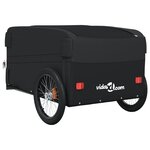vidaXL Remorque de vélo noir 45 kg fer