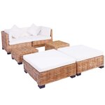 vidaXL Ensemble de canapés 16 Pièces Rotin naturel