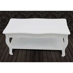 vidaXL Table basse 2 couches MDF Blanc