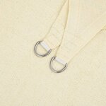 vidaXL Voile d'ombrage 160 g/m² Crème 2x2 5 m PEHD