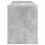 vidaXL Meuble à vinyles Gris béton 78 5 x 35 x 45 cm Bois d'ingénierie