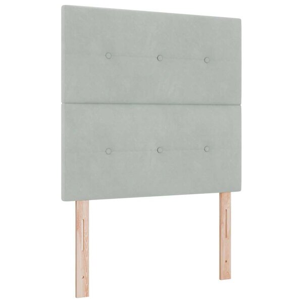 vidaXL Tête de lit Gris clair 80 cm Velours