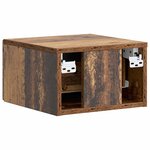 vidaXL Cabinet de chevet mural 2 Pièces Bois ancien 34 5 x 33 x 20 cm