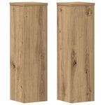 vidaXL Supports pour plantes 2 Pièces chêne artisanal bois d'ingénierie