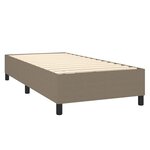 vidaXL Sommier à lattes de lit avec matelas Taupe 90x200 cm Tissu