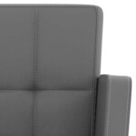 vidaXL Tabourets de bar lot de 2 gris similicuir