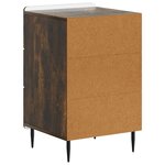 vidaXL Cabinet de chevet Chêne fumé 43 x 41 x 68 cm Bois d'ingénierie