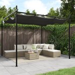 vidaXL Pergola avec toit rétractable anthracite 295x292x230 cm