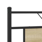 vidaXL Cadre de lit en métal sans matelas chêne sonoma 180x200 cm