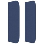 vidaXL Tête de lit avec oreilles Bleu 203x16x78/88 cm Tissu