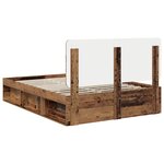 vidaXL Cadre de lit Bois ancien 140 x 190 cm Bois de pin massif