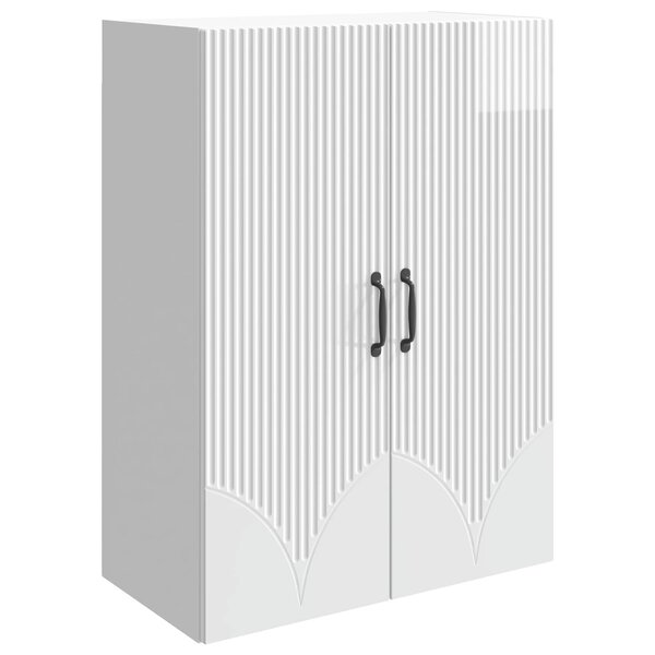 vidaXL Armoire Murale Blanc brillant 66 x 34 5 x 90 cm
