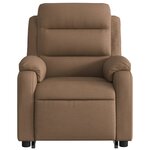 vidaXL Fauteuil inclinable Marron Tissu