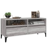 vidaXL Meuble TV sonoma gris 100x34 5x44 5 cm bois d'ingénierie