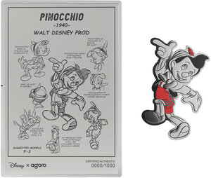 Monnaie PINOCCHIO Disney Set 2 Argent Niue 2026