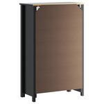 vidaXL Armoire de salle de bain BERG noir 69 5x34x110 cm pin massif