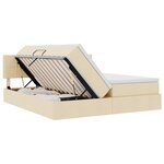 vidaXL Lit de Rangement Crème 180 x 200 cm Cuir synthétique