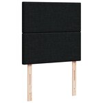 vidaXL Sommier à lattes de lit avec matelas Noir 90x190 cm Tissu