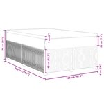 vidaXL Sommier à lattes de lit avec matelas Crème 120x200 cm Tissu