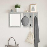vidaXL Porte-manteau mural avec étagère Gris béton 85 x 10 x 45 cm