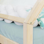 Lit Tipi enfant bois massif naturel vernis 90 x 180 cm