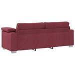 vidaXL Canapé 3 places rouge vin - 219 cm en tissu