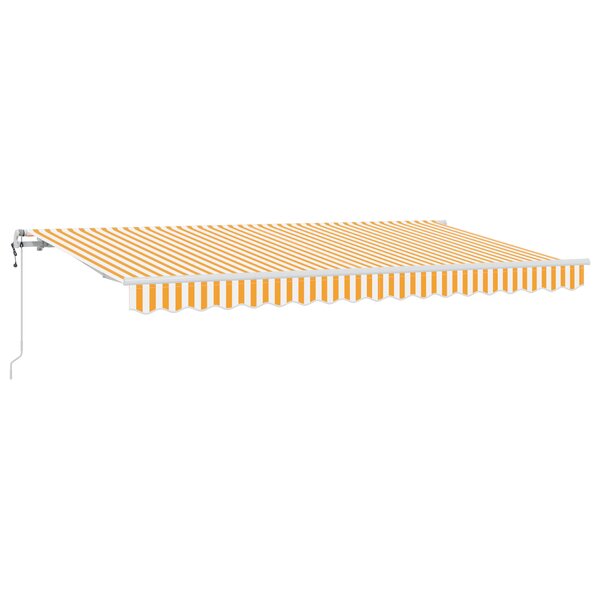 vidaXL Auvent Rétractable Jaune et blanc