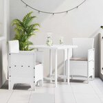 vidaXL Chaise de jardin 2 Pièces Blanc 53 x 49 x 85 cm PP