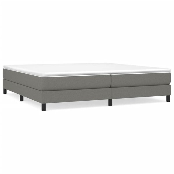 vidaXL Cadre de lit gris foncé 200x200 cm tissu