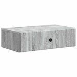 vidaXL Table d'appoint murale Sonoma gris 59 x 34 5 x 17 cm