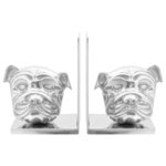 vidaXL Serre-livres 2 Pièces Argent 8 x 12 x 16.5 cm Aluminium