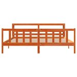 vidaXL Cadre de lit et tête de lit sans matelas cire marron 200x200 cm