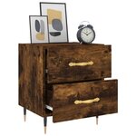 vidaXL Tables de chevet 2Pièces chêne fumé 40x35x47 5cm bois d’ingénierie