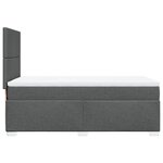vidaXL Sommier à lattes de lit avec matelas Gris foncé 80x200 cm Tissu