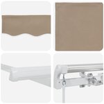 vidaXL Auvent Rétractable Beige 500 × 300 cm Polyester et métal