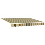 vidaXL Toile de rechange pour store banne Vert et jaune 300 x 200 cm