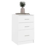 vidaXL Table de chevet Blanc 40x40x63 cm Bois d’ingénierie