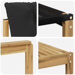 vidaXL Ensemble de canapés d'extérieur 7 pc Blanc et noir