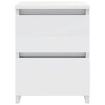 vidaXL Table de chevet Blanc brillant 30x30x40 cm Bois d’ingénierie