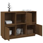 vidaXL Buffet Marron miel 110 5x35x80 cm Bois massif de pin